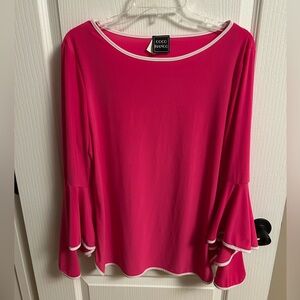 Coco Bianco Fuchsia Bell Sleeve Blouse